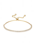 chain slider adjustable dainty classic tennis bracelet