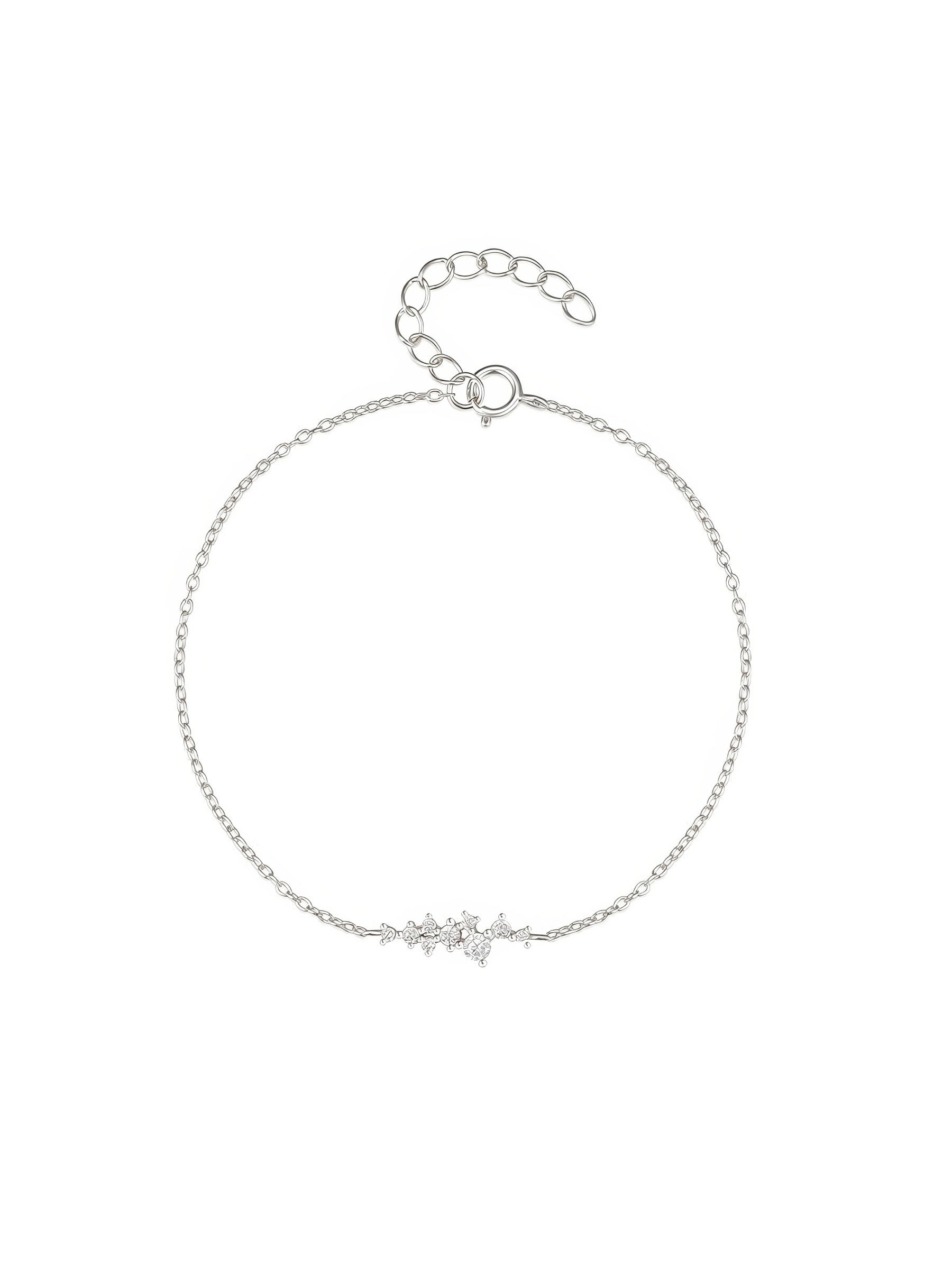 crystal cluster chain bracelet
