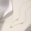 crystal flower chain necklace