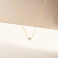 crystal flower chain necklace