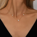 crystal flower chain necklace