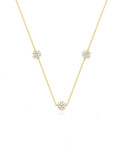 crystal flower chain necklace