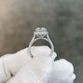 oval halo cushion cut moissanite engagement ring