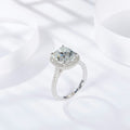 oval halo cushion cut moissanite engagement ring