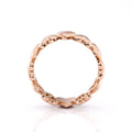 cute row of hearts gold plated silver ring