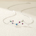scorpio constellation shaped necklace pendant made of multicolor cubic zirconia stones and gold plated sterling silver metal
