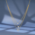 tripple layer pendant necklace
