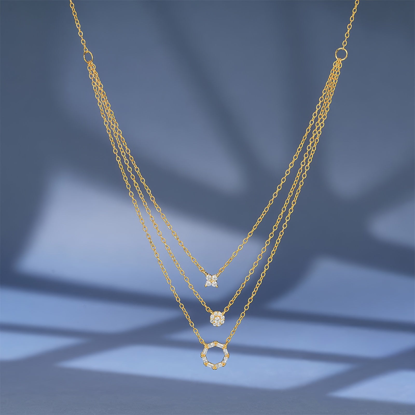 tripple layer pendant necklace