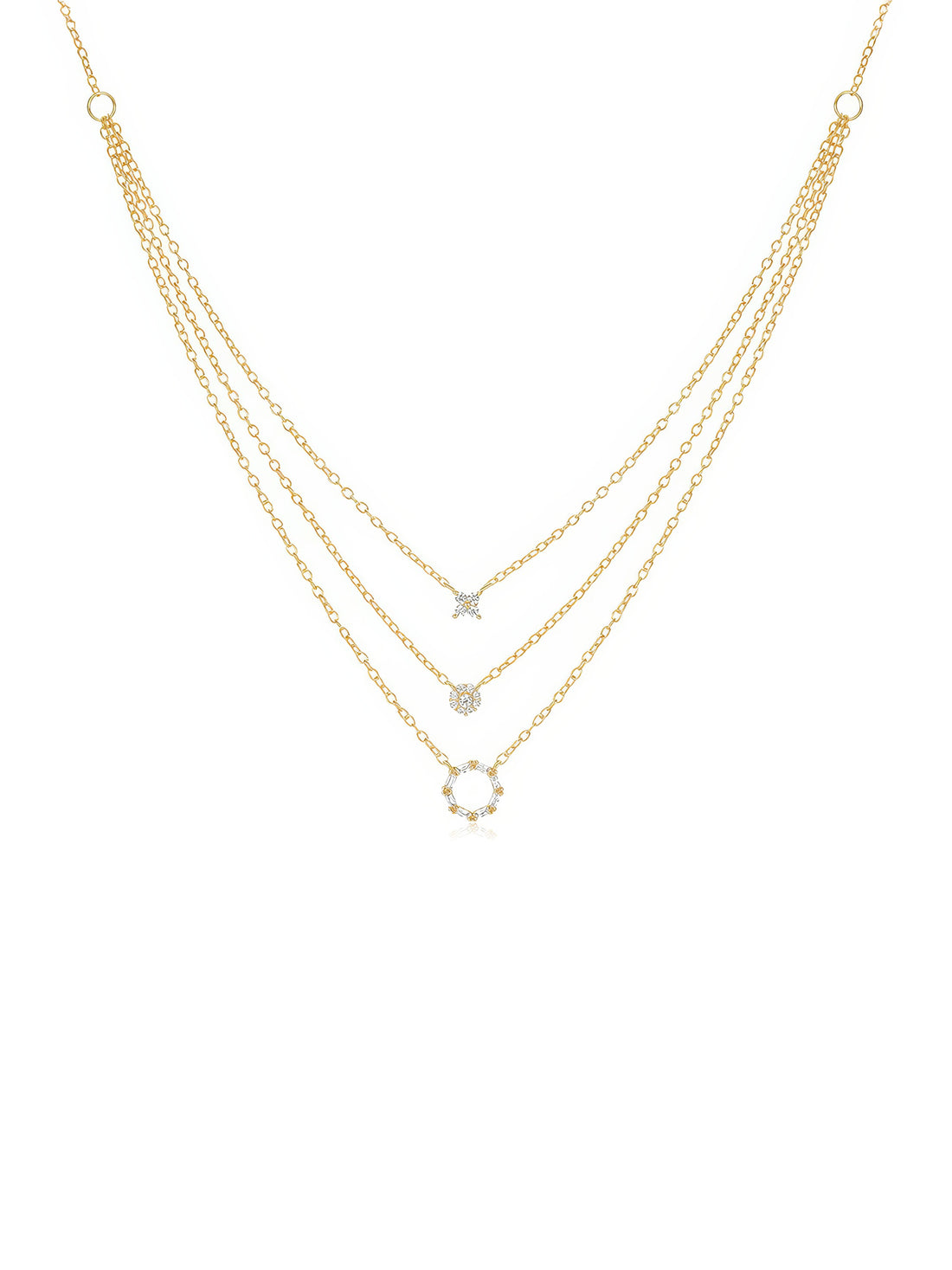 tripple layer pendant necklace