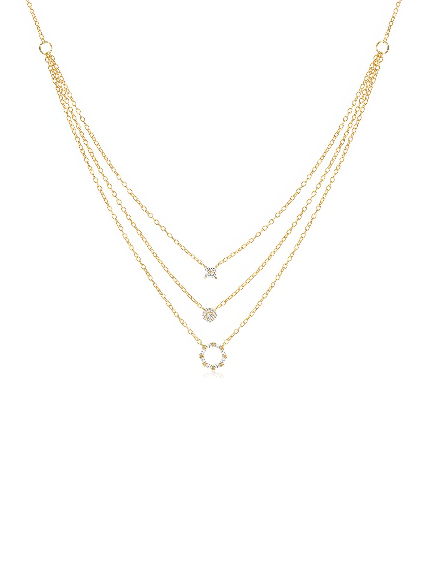 tripple layer pendant necklace