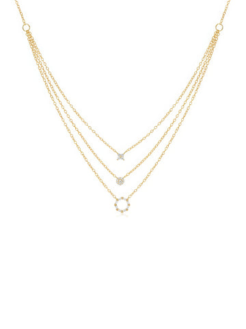 tripple layer pendant necklace