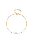 crystal cluster chain bracelet 