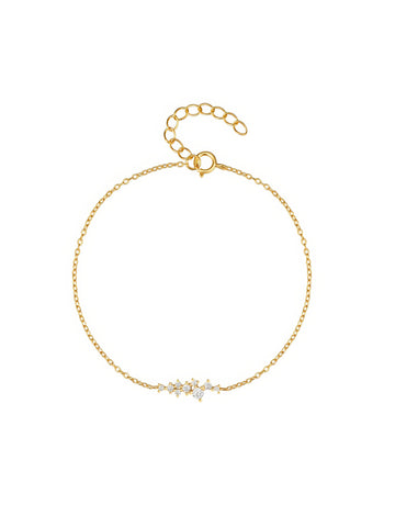 crystal cluster chain bracelet 