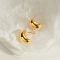 crescent shaped gold plated hoop earring