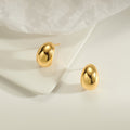 crescent shaped gold plated hoop earring