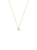 dainty crystal heart gold plated chain necklace